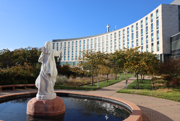 SSM Health St. Mary's Hospital - Jefferson City fountain with statue